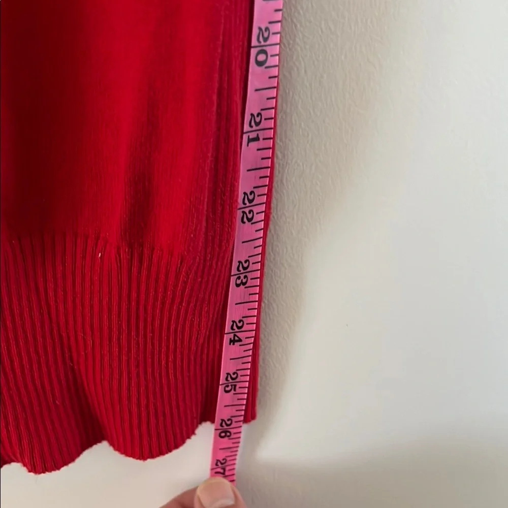 Joyce Leslie Vibrant Red V-Neck Knit Dress Size M